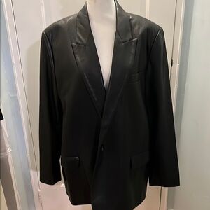 Black Leather Blazer